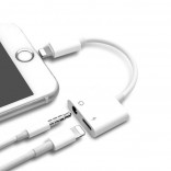 2 in 1 Adapter Opladen Luisteren Voor Apple iPhone 12 Plus XS MAX Splitter 3.5mm Jack Koptelefoon Aux Kabel Telefoon Connector