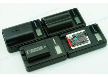 LCD usb Oplader Nikon EN-EL10 Olympus LI-42B Fuji NP-45