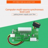 ATX 24Pin Molex 4Pin Dual PSU Power Supply Adapter add2psu