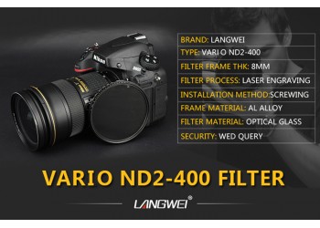 82mm ND Filter (grijsfilter) vario ND2-400 Langwei Lens