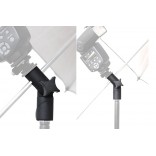 Metalen lichtstatief beugel e-type flitser parapluhouder