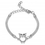 Silver-plated bracelet creative diamond simple bracelet owl
