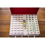 Professioneel 44mm XXXL competitie kwaliteit Mahjong Acryl Majiang met aluminium doos