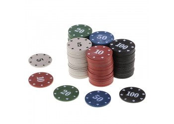 100Pcs Texas Poker Chip Tellen Bingo Chips Sets Casino Card Game