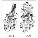 2 stuk XL Tattoo Sticker Gezicht Hand Mooie Body Art Nep Tatoo Tijdelijke Waterdichte Taty model HD2930