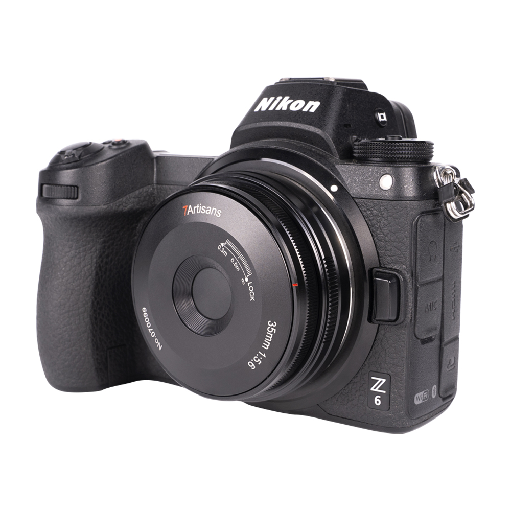 7artisans 35mm F5.6 Pancake Full frame manual focus lens Nikon Z systeem camera + Gratis lenspen + lens tas + lens papier