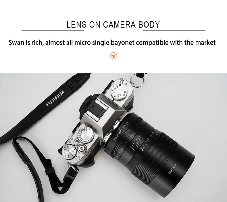 7artisans 60mm F2.8 1:1 Macro lens Canon EOS-M systeem camera + gratis lenspen, lens papier, blaasbalg