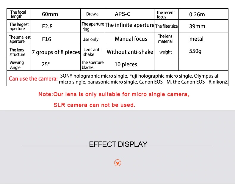 7artisans 60mm F2.8 1:1 Macro lens Nikon Z systeem camera + gratis lenspen, lens papier, blaasbalg